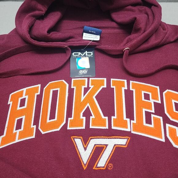 NWT OBV Virginia Tech Hokies Hoodie Men VT Hooded Sweatshirt Size 2XL - Picture 4 of 6